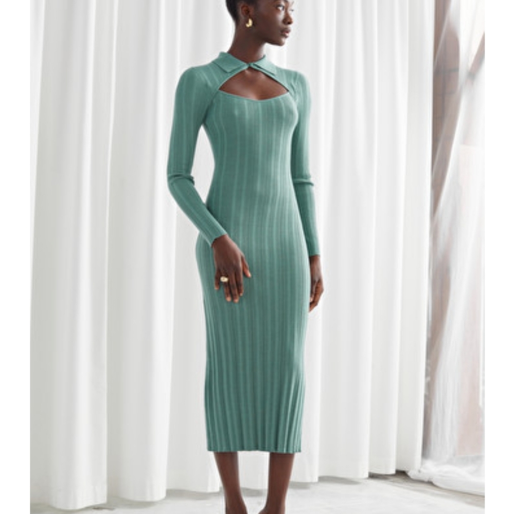 &otherstories midi ribbed dress